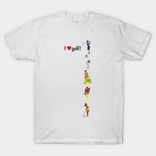 Women playing golf - women in sport T-Shirt